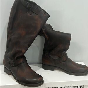 Frye Dark Brown Leather Boots